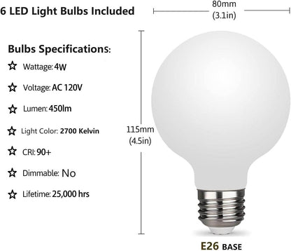 Modern Sputnik Chandelier, 6-Light Ceiling Light, 6 LED Light Bulbs Included for Bedroom,Dining Room,Kitchen,Office (Black) - Loft&Timber