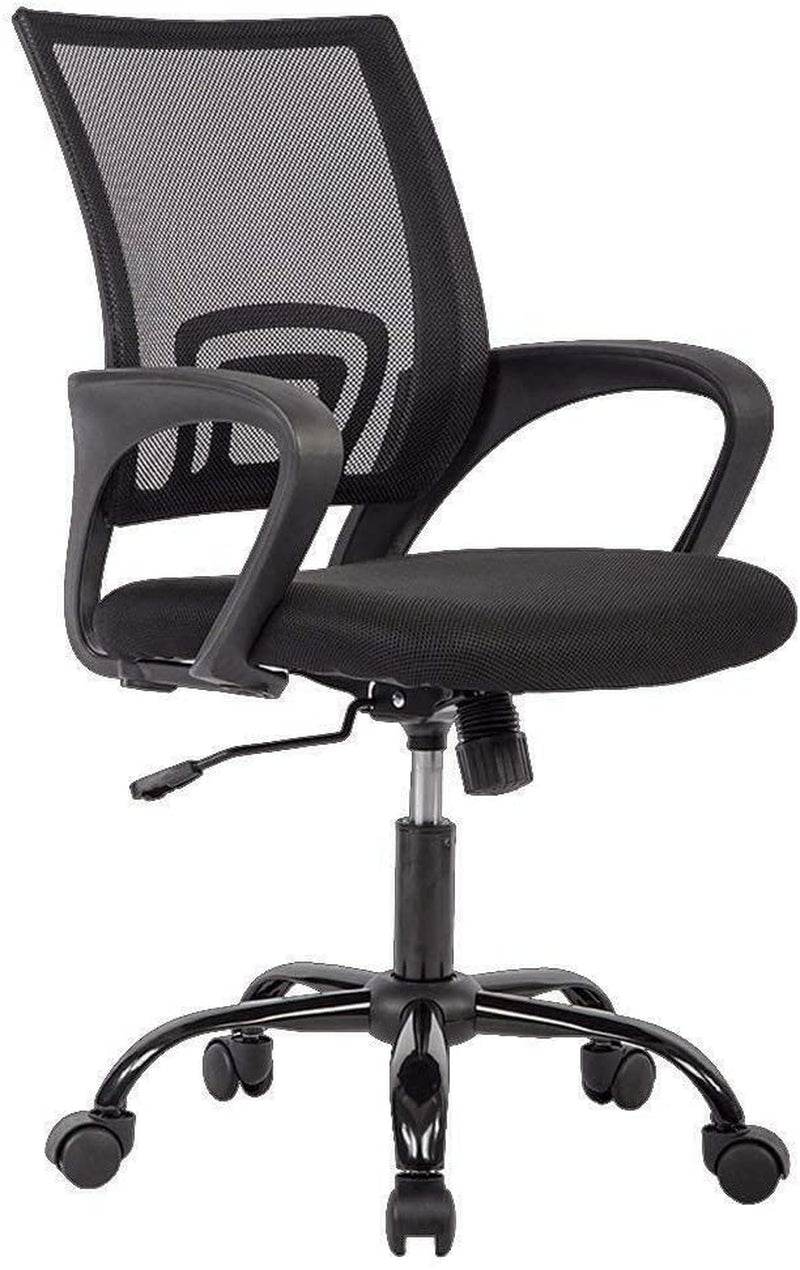Ergonomic Mesh Computer Desk Chair with Lumbar Support (Black) - Loft&Timber
