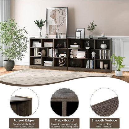 Modern Grey Cube Bookcase for Living Spaces-4