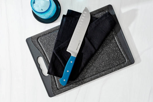 Superior 7 inch Santoku Knife - Royal Blue - Loft&Timber