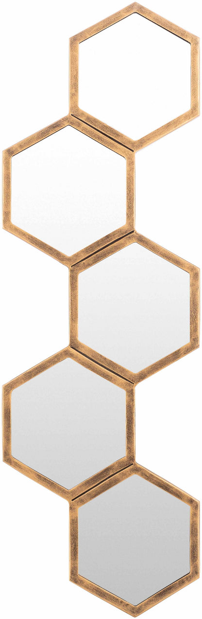 Gitagum Rustic Gold Honeycomb Mirror - Loft&Timber