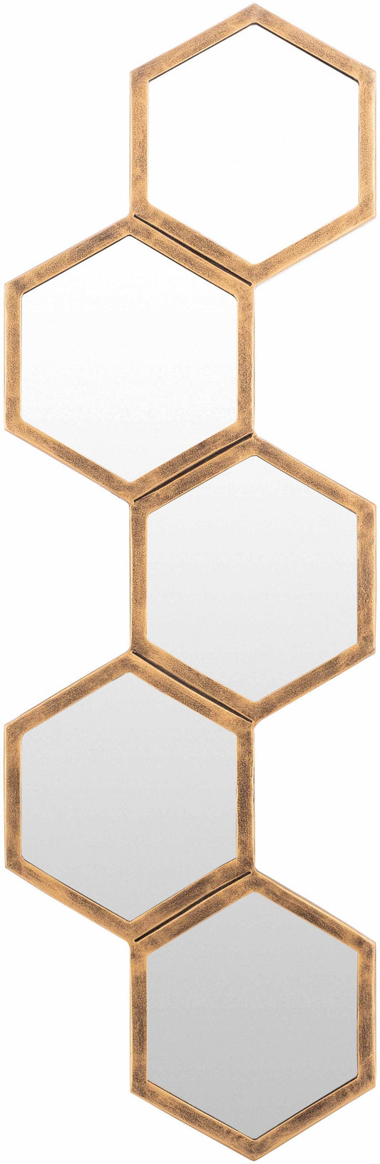 Gitagum Rustic Gold Honeycomb Mirror - Loft&Timber