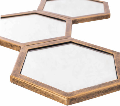 Gitagum Rustic Gold Honeycomb Mirror - Loft&Timber