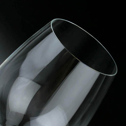 The Wine Savant Rhinestone DIAMOND Studded Wine Glasses 16 Ounces Set of 2 10-inches Tall, Gold and Laser Cut Sparkling Wine Wedding Glasses, Elegant Crystal - For Everyday, Weddings, Parties - Loft&Timber