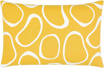 Guyong Abstract Yellow Pebbles Accent Pillow - Clearance - Loft&Timber
