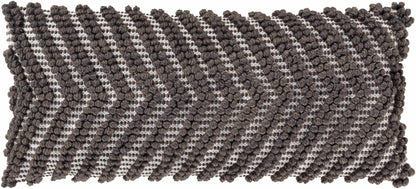 Guysville Gray Chevron Textured Lumbar Pillow - Loft&Timber