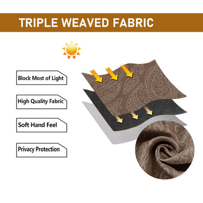 DWCN Ombre Blackout Curtains with Tiebacks, Set of 2 Panels - Loft&Timber