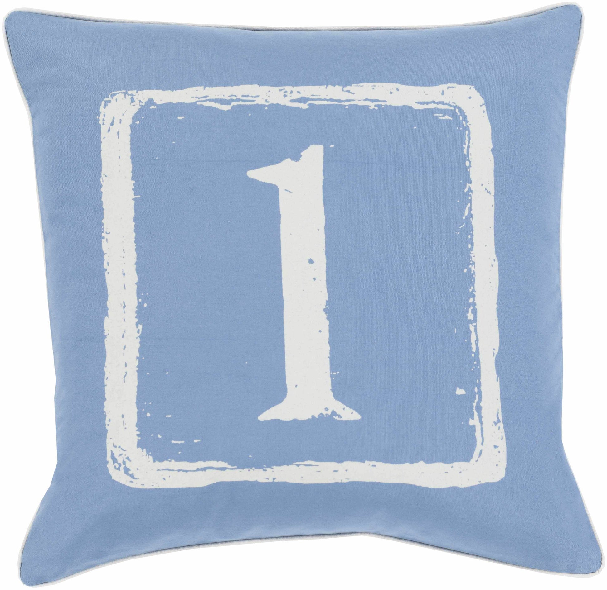 Irchester Number 1 Blue Throw Pillow - Clearance - Loft&Timber