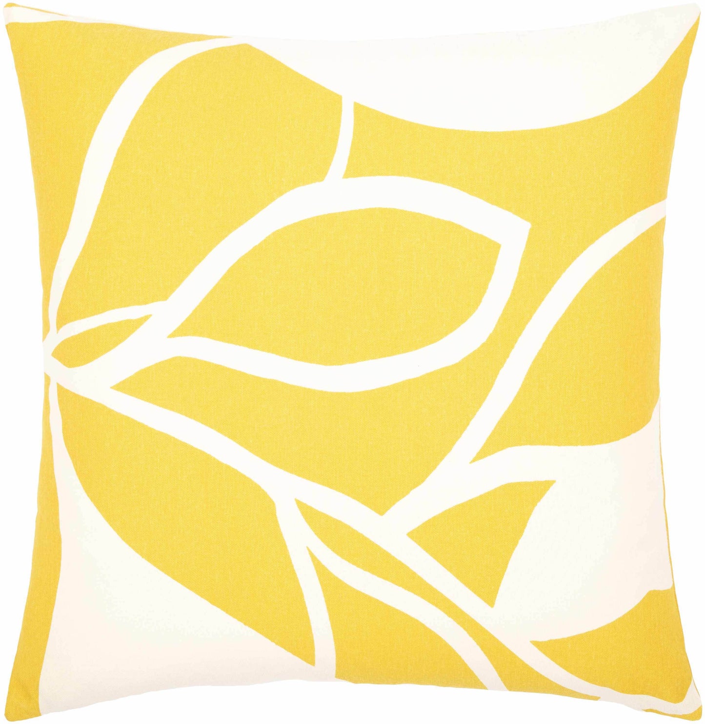 Kalang Yellow Leaf Abstract Accent Pillow - Clearance - Loft&Timber
