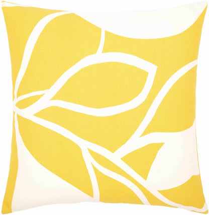Kalang Yellow Leaf Abstract Accent Pillow - Clearance - Loft&Timber
