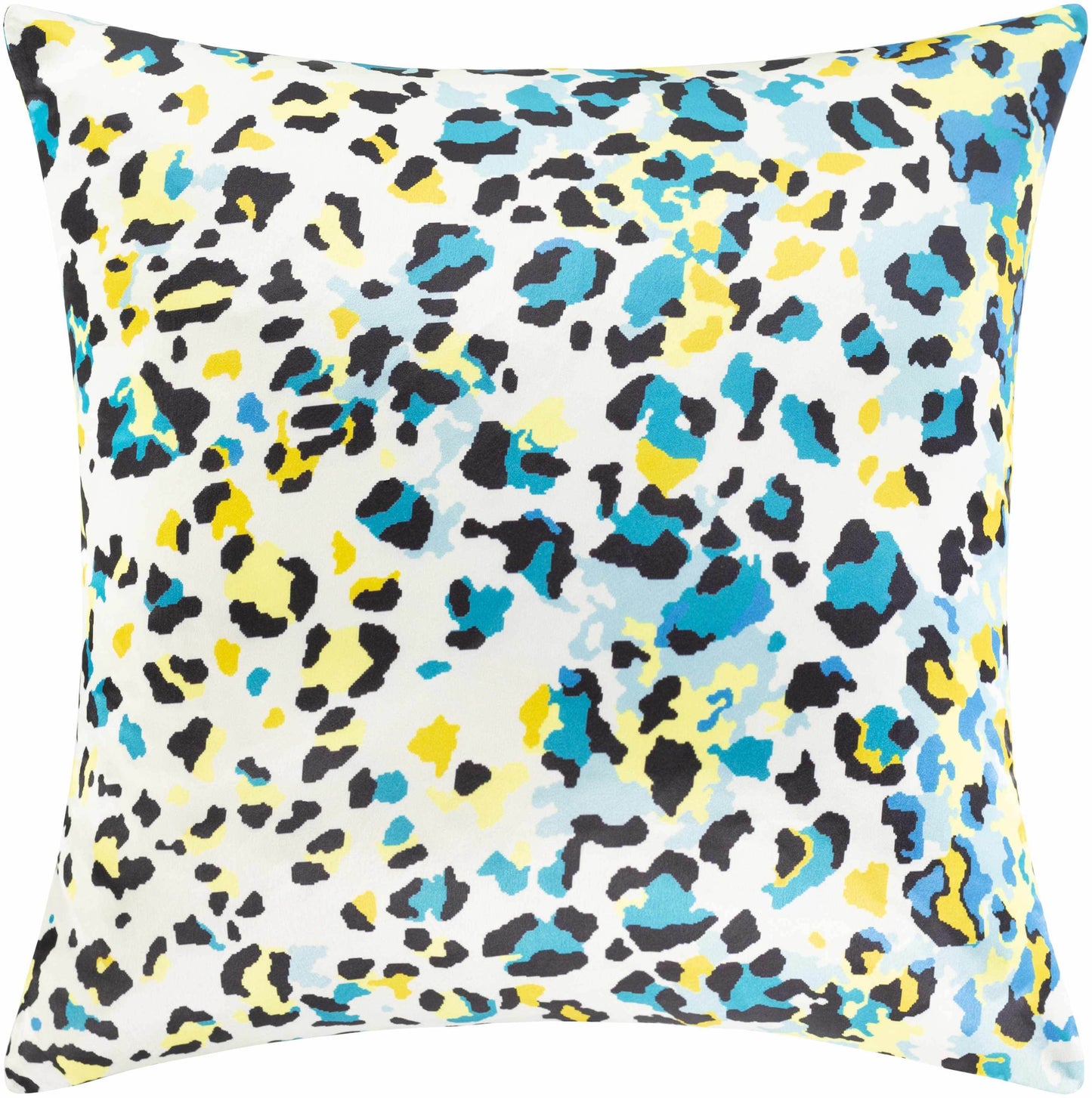Korgan Blue Yellow Leopard Print Throw Pillow - Clearance - Loft&Timber