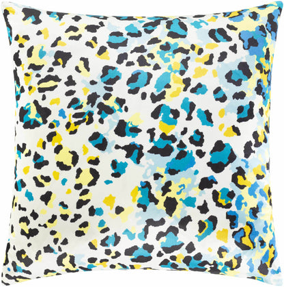 Korgan Blue Yellow Leopard Print Throw Pillow - Clearance - Loft&Timber
