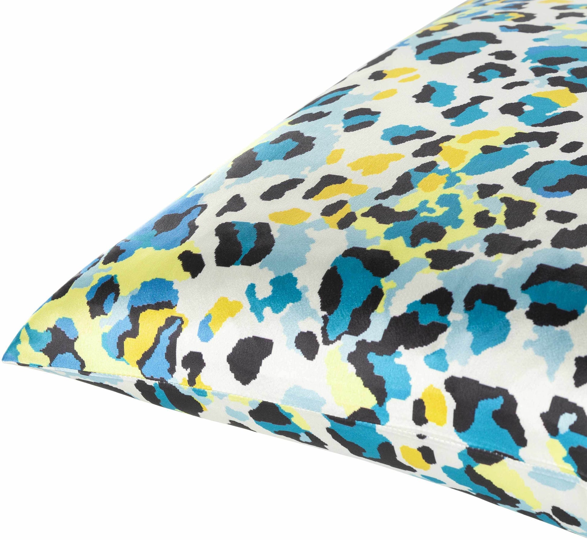Korgan Blue Yellow Leopard Print Throw Pillow - Clearance - Loft&Timber