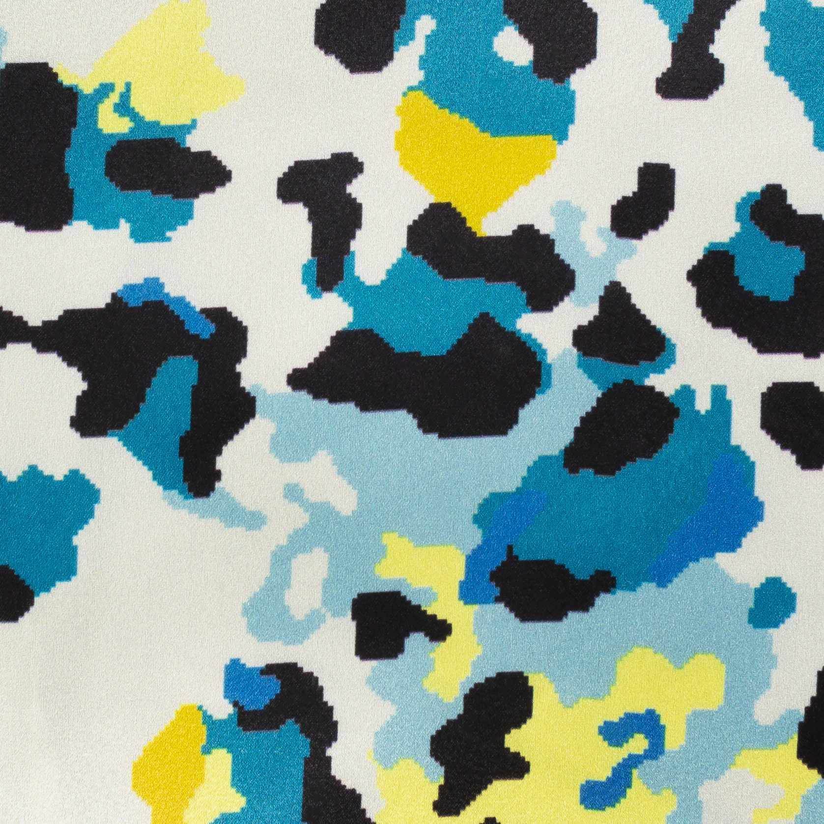 Korgan Blue Yellow Leopard Print Throw Pillow - Clearance - Loft&Timber