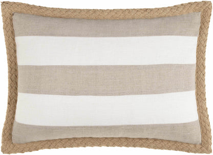 Kuri Beige Striped Lumbar Pillow - Clearance - Loft&Timber