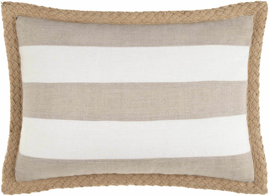 Kuri Beige Striped Lumbar Pillow - Clearance - Loft&Timber