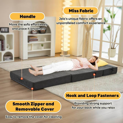 Large Foldable Sofa Bed Soft Foam Convertible Chair - Loft&Timber