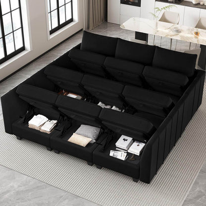Large Modular Sectional Sofa Bed with Storage Comfort - Loft&Timber
