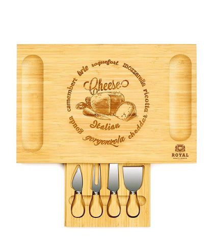 Cheese Board Set with Knives, 16.5“ x 11” - Loft&Timber