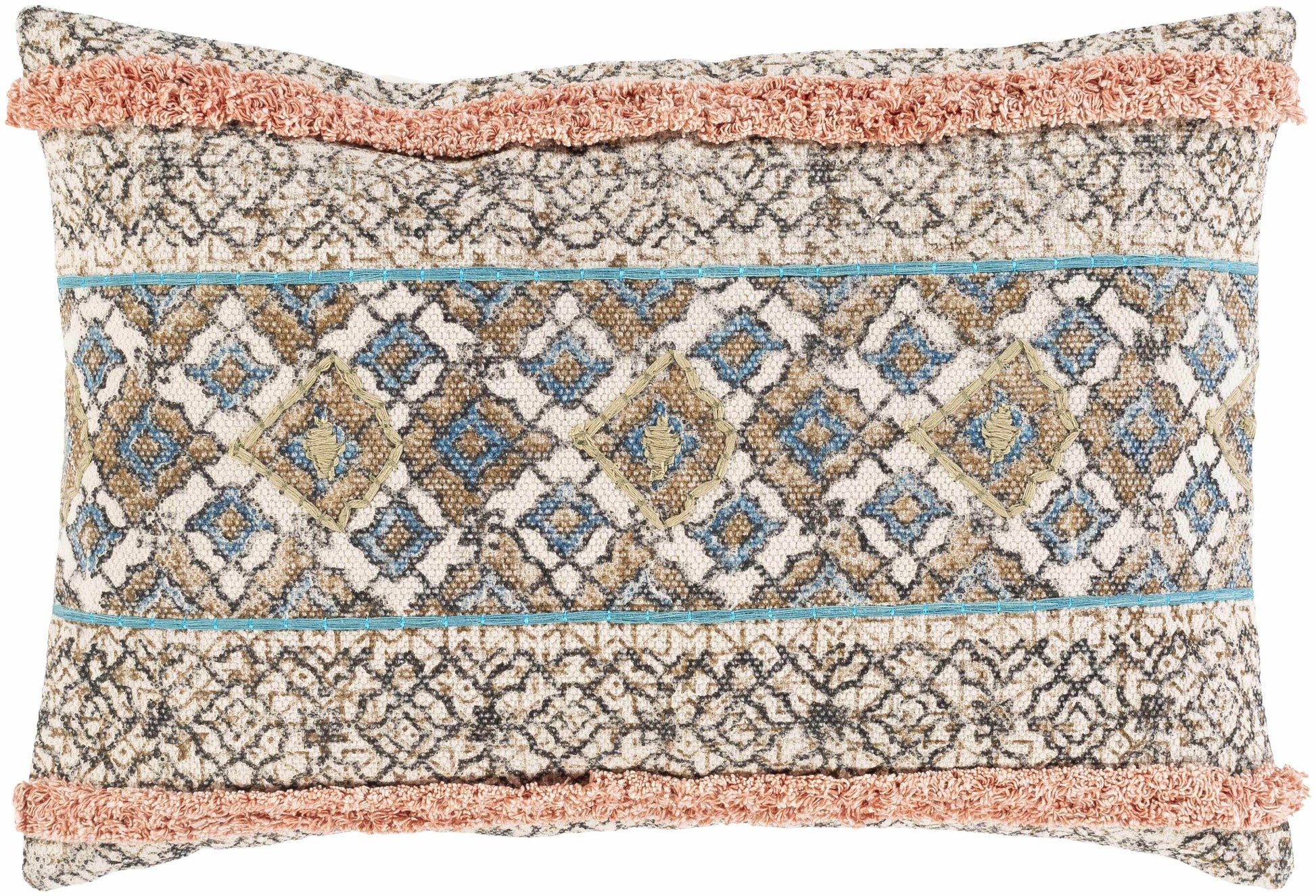 Melvindale Boho Diamond Pattern Lumbar Pillow - Loft&Timber