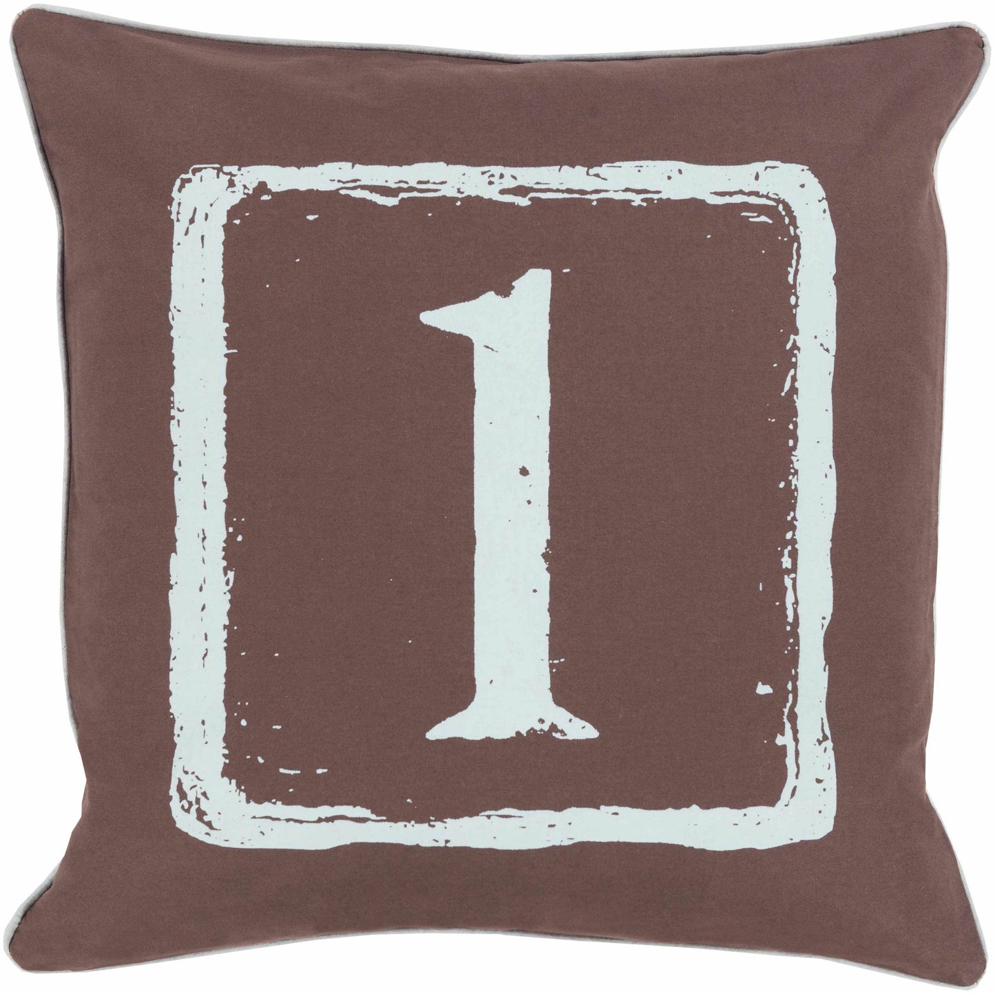 Mendon Number 1 Brown Throw Pillow - Clearance - Clearance - Loft&Timber