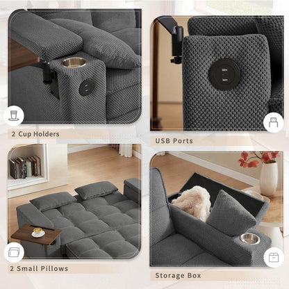 Modern 3 In 1 Folding Sofa Bed With Mattress - Loft&Timber