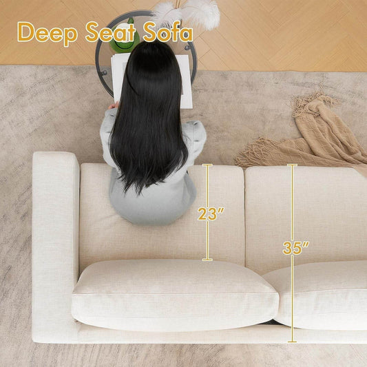 Modern 85 Inch Comfy Sofa Deep Seat Couch - Loft&Timber