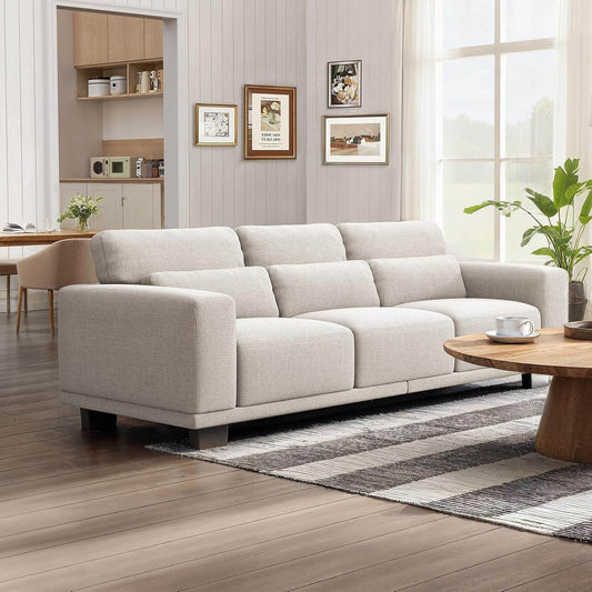 Modern 89 Inch Sofa with Deep Seats and Removable Covers-0