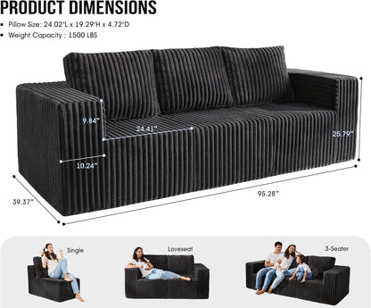Modular Sectional Sofa With Deep Memory Foam Comfort-1