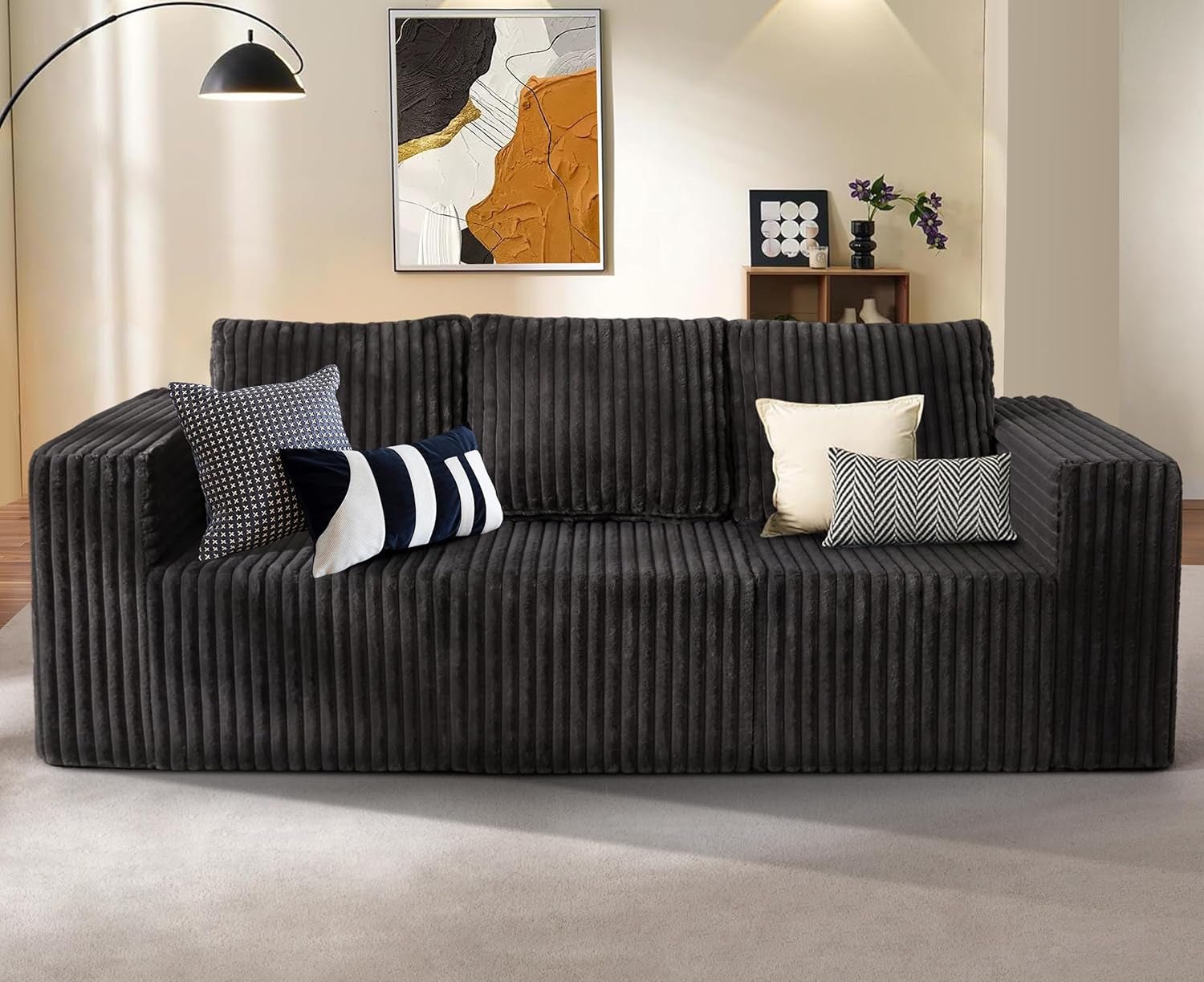 Modular Sectional Sofa With Deep Memory Foam Comfort-0