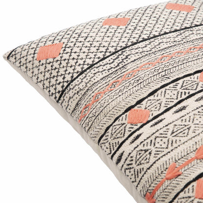 Moosic Beige Geometric Lumbar Pillow - Clearance - Loft&Timber