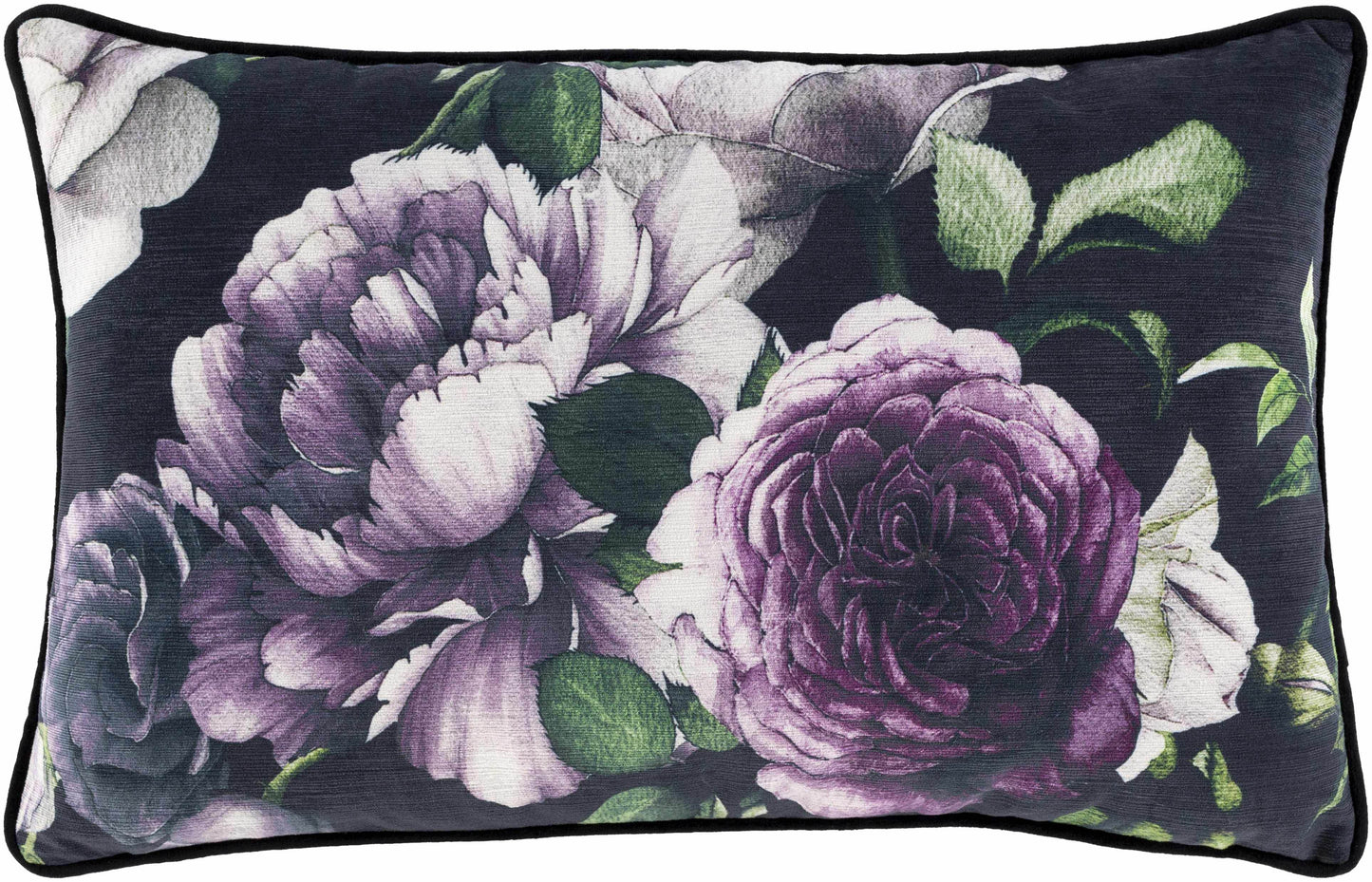 Merrylands Purple Floral Elegance Lumbar Pillow - Clearance - Loft&Timber