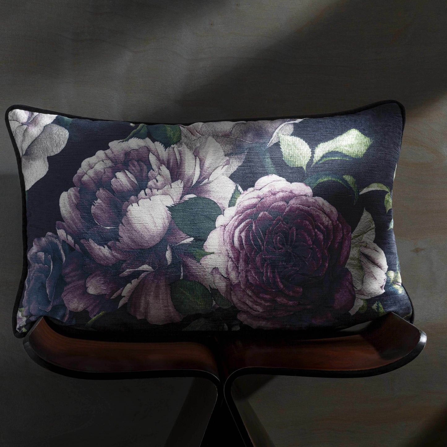 Merrylands Purple Floral Elegance Lumbar Pillow - Clearance - Loft&Timber