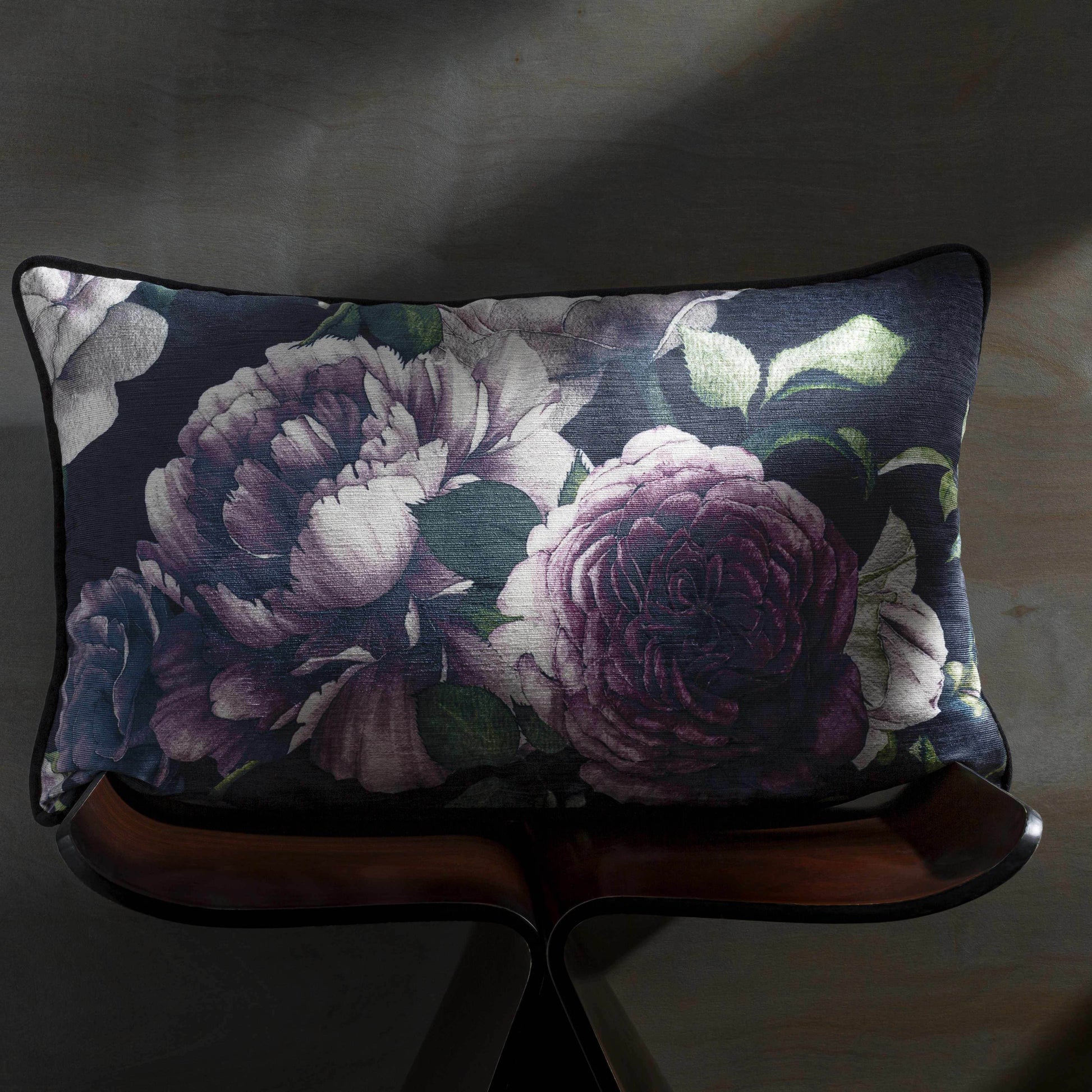 Merrylands Purple Floral Elegance Lumbar Pillow - Clearance - Loft&Timber