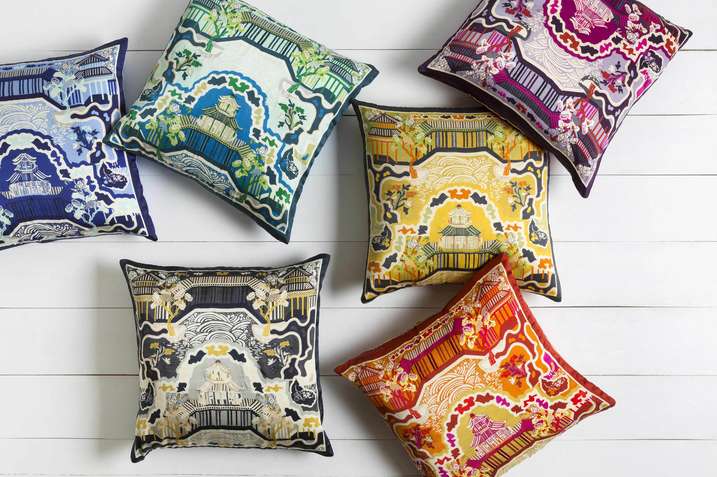 Mulino Orange&Yellow Pagoda Throw Pillow - Clearance - Loft&Timber