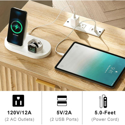 Yanosaku NS001 Wood Night Stand with Drawer-4