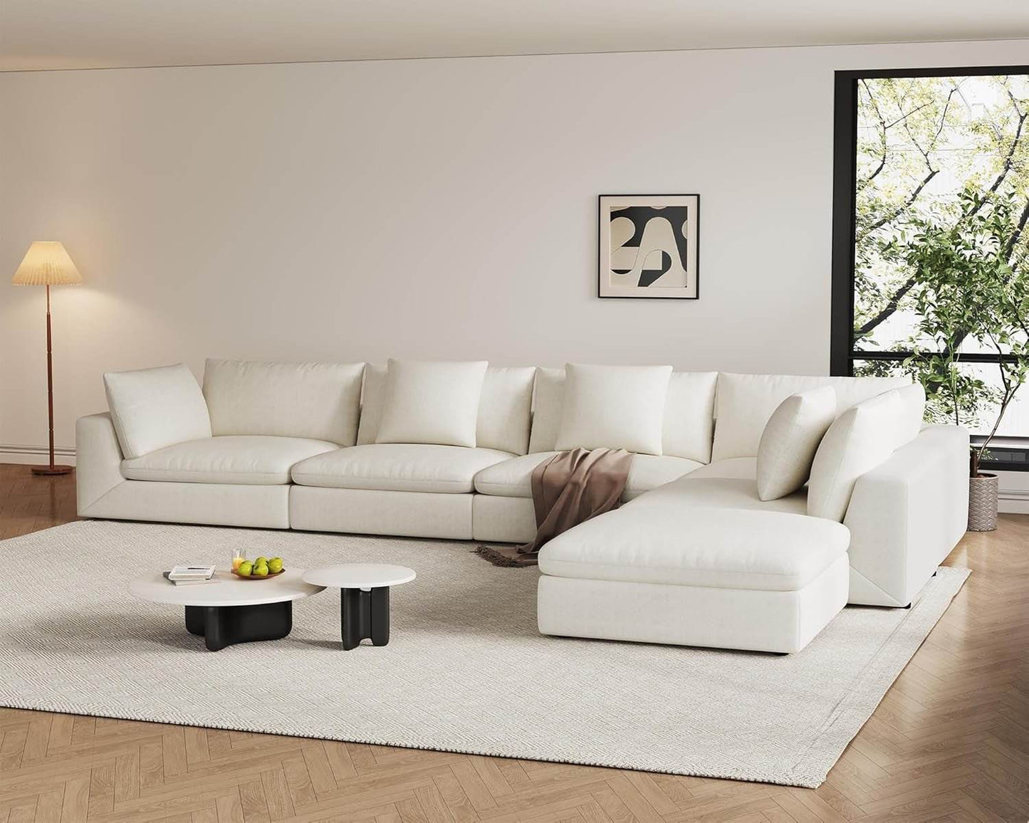 Oversized Modular Sectional Sofa With Removable Cushion Covers - Loft&Timber