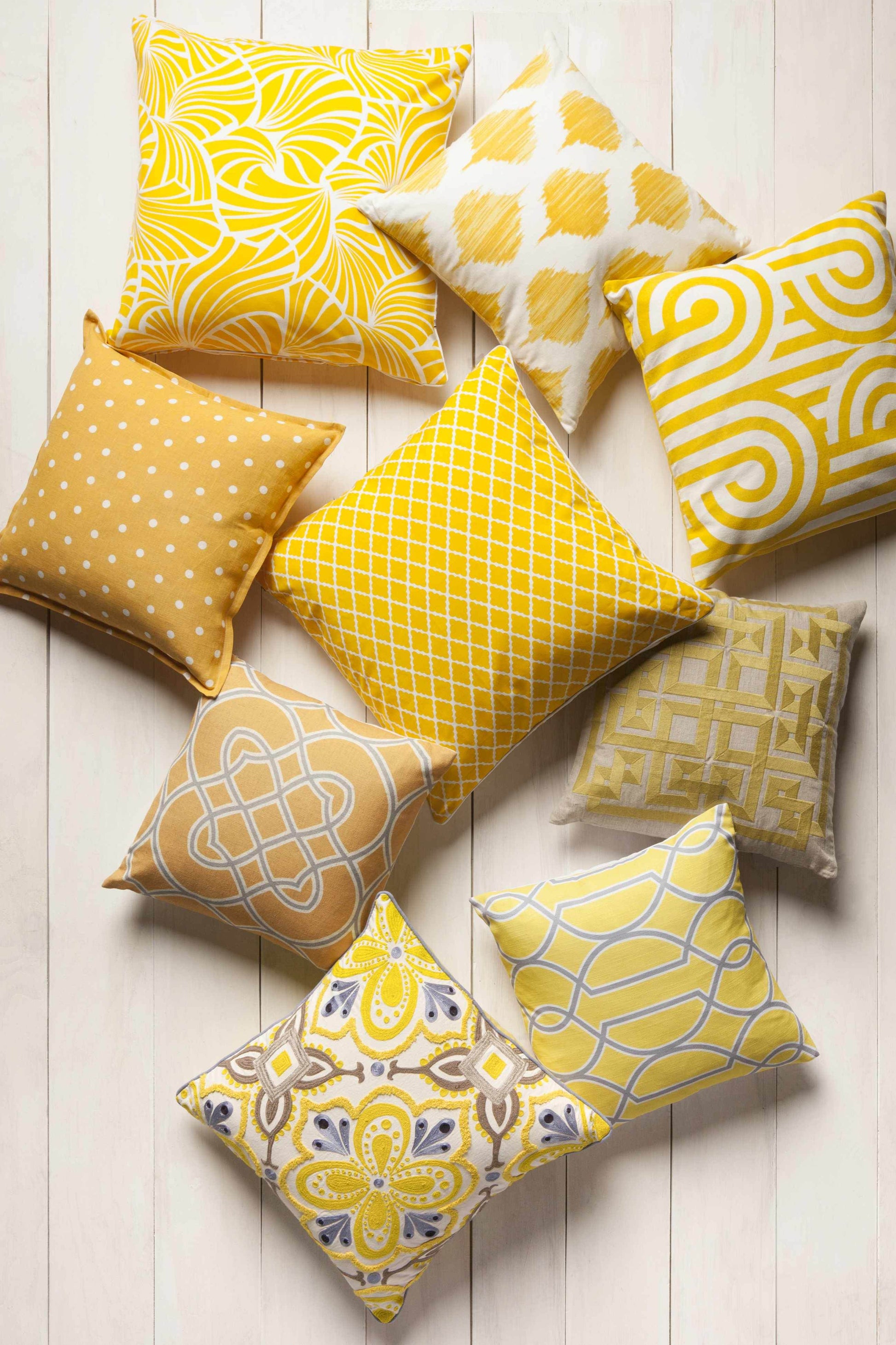 Rivett Yellow Geometric Pattern Throw Pillow - Clearance - Loft&Timber