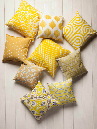 Rivett Yellow Geometric Pattern Throw Pillow - Clearance - Loft&Timber