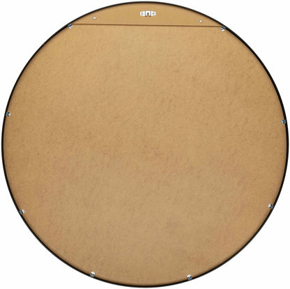 Round Mirror with Black Aluminum Frame-4