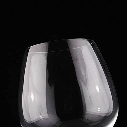 Crystal Wine Glasses Diamond Filled Stem, White and Red Wine, With Laser Cut Diamond Base Large 18 Ounces - Loft&Timber