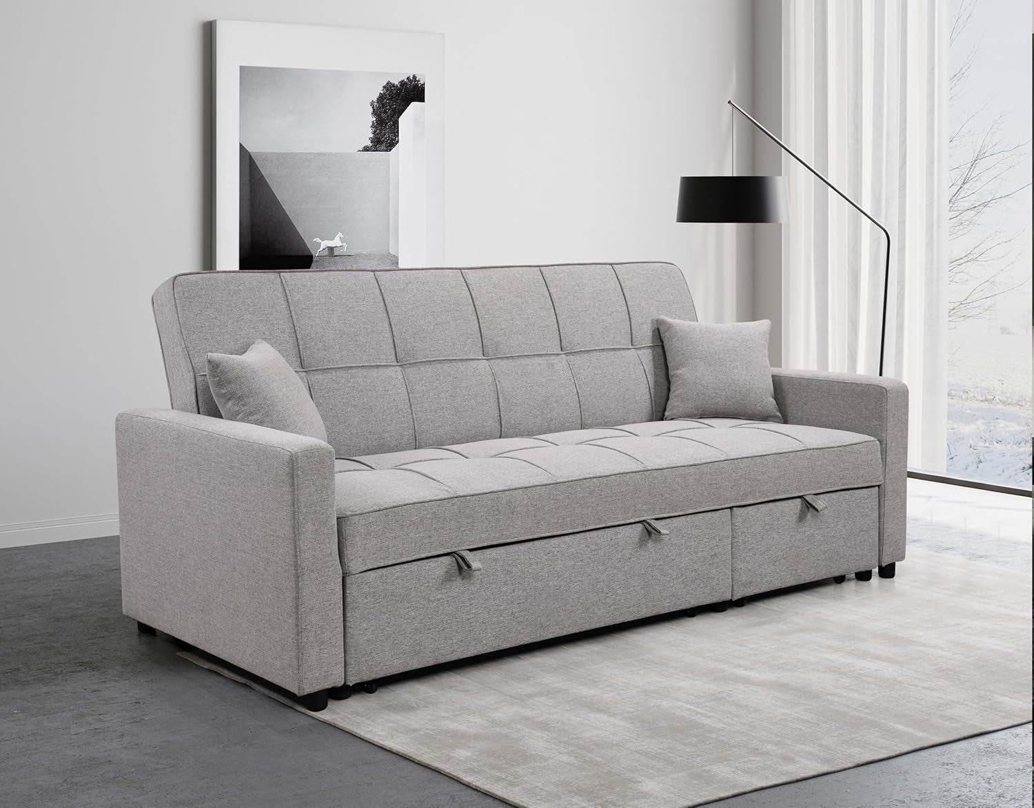 Queen Size Sleeper Sofa Couch with Adjustable Backrest - Loft&Timber