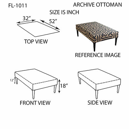 Risaralda Ottoman - Loft&Timber