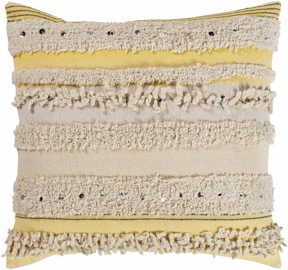 Rembrandt Yellow Textured Striped Accent Pillow - Loft&Timber