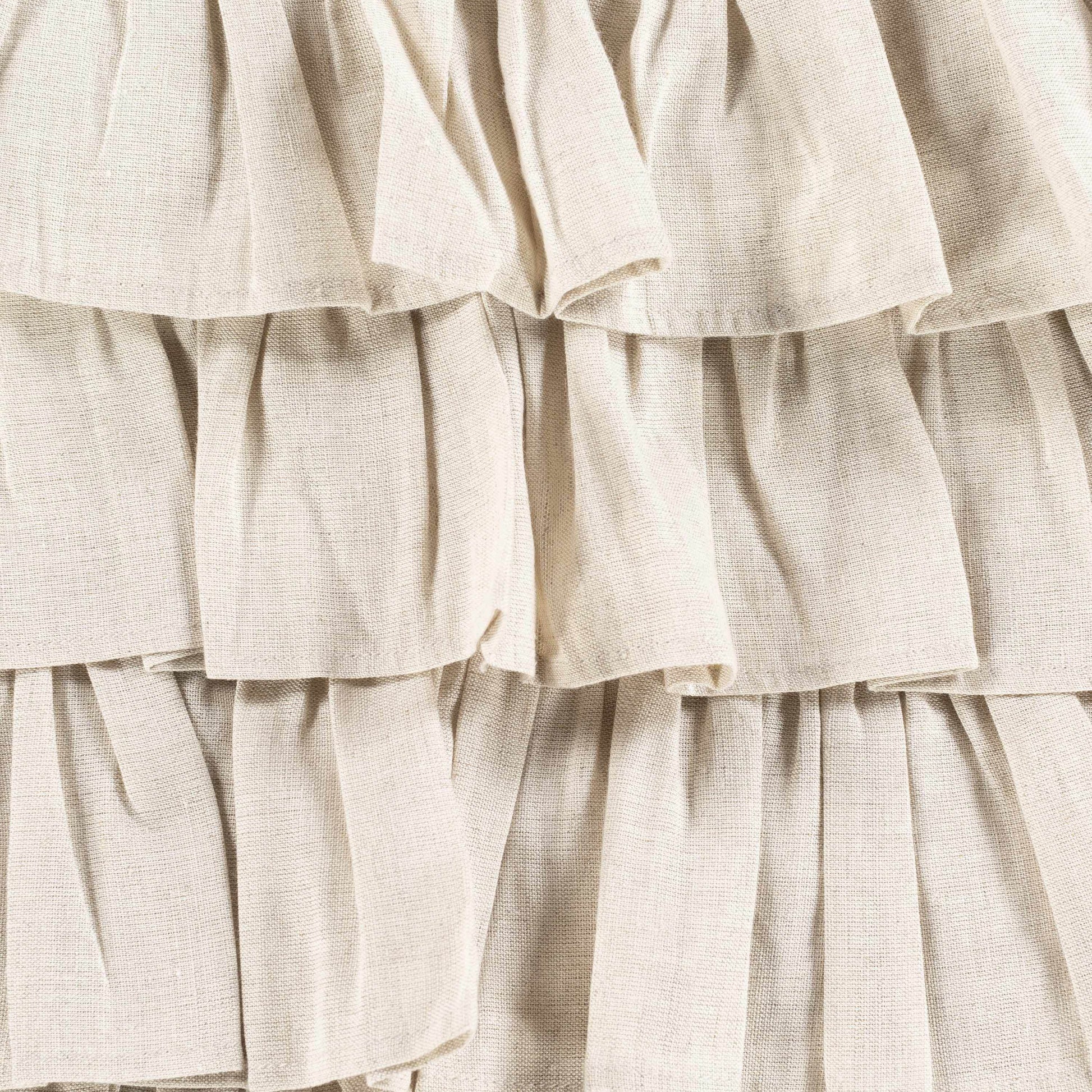 Revere Beige Ruffled Lumbar Pillow - Clearance - Loft&Timber