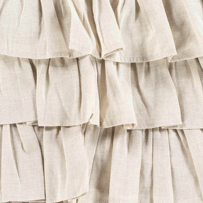 Revere Beige Ruffled Lumbar Pillow - Clearance - Loft&Timber