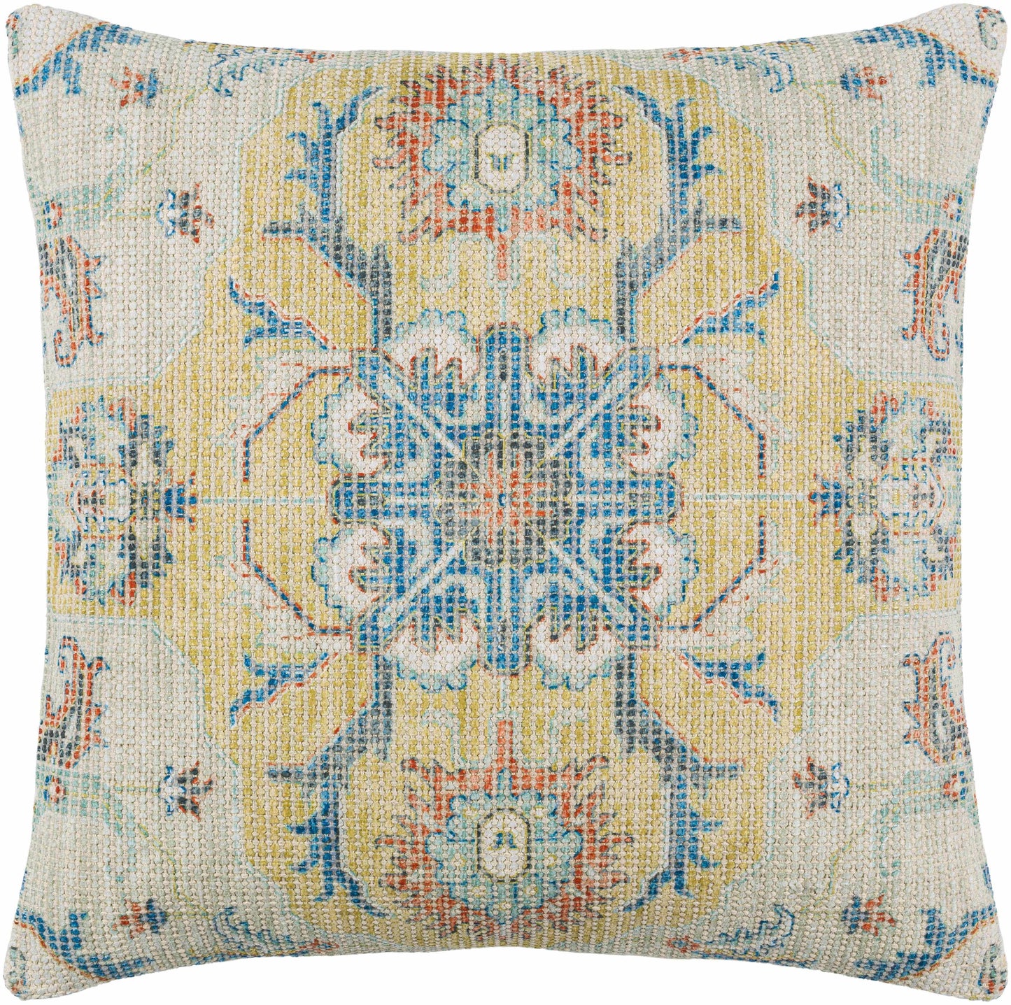 Richibucto Yellow Boho Medallion Throw Pillow - Loft&Timber