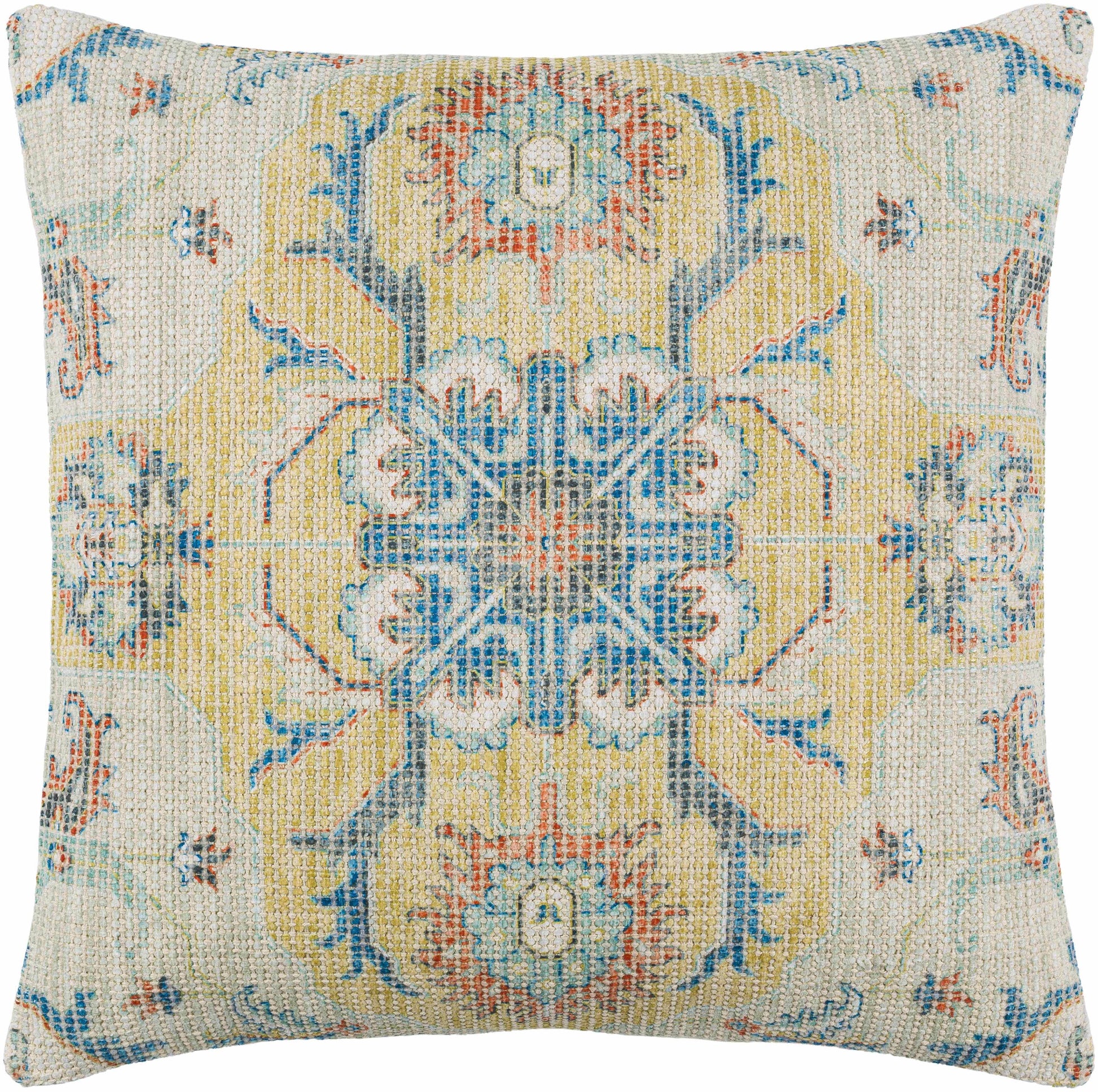 Richibucto Yellow Boho Medallion Throw Pillow - Loft&Timber