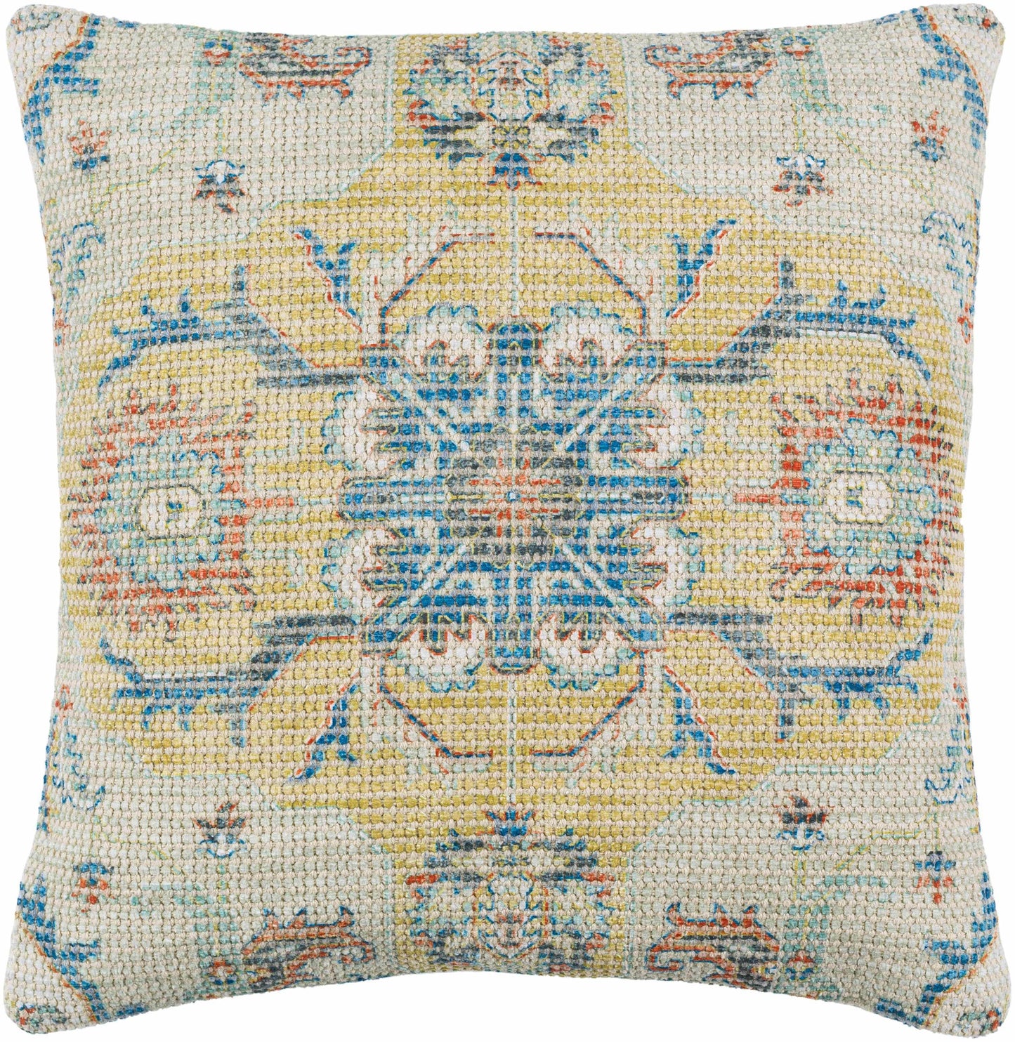 Richibucto Yellow Boho Medallion Throw Pillow - Loft&Timber