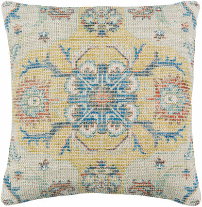 Richibucto Yellow Boho Medallion Throw Pillow - Loft&Timber